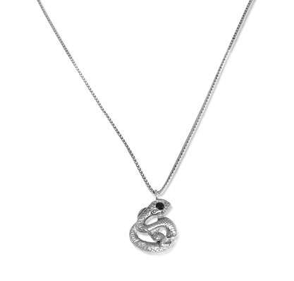 snake silver necklace price