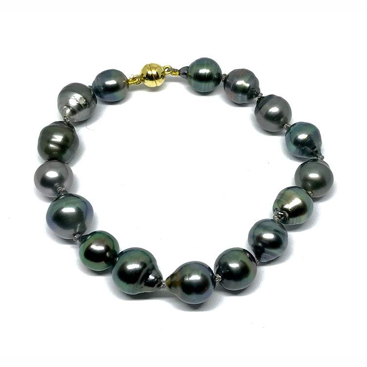 tahitian pearl bracelet yellow gold