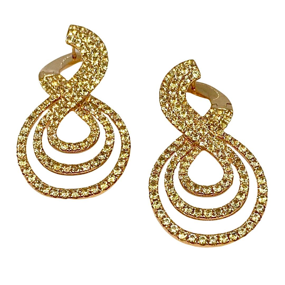 rose gold statement earrings