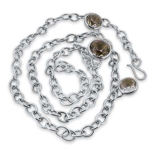 Lesunja Summer Magic Crystal Silver Necklace, handmade fine jewellery from Switzerland