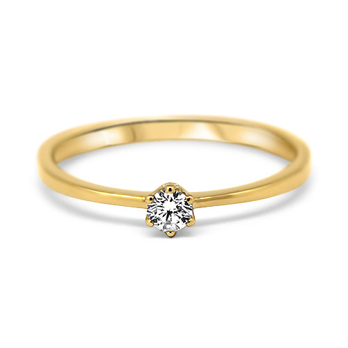 Lesunja Ring Solitaire Engagement Yellow Gold Diamond