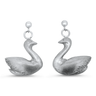 Lesunja Swan Lake Silver Studs, handmade fine jewellery from Switzerland