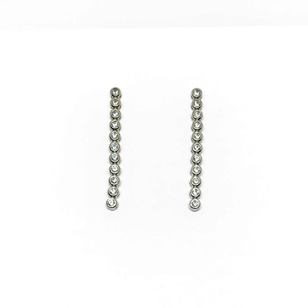 Lesunja Sweet Blue Sea Topaz White Gold Earrings, handmade fine jewellery from Switzerland
