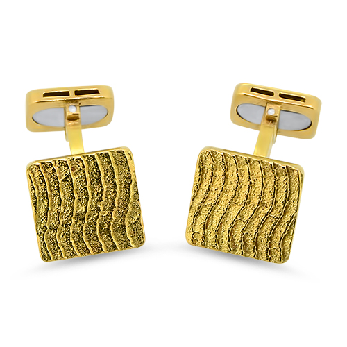 yellow gold cufflinks