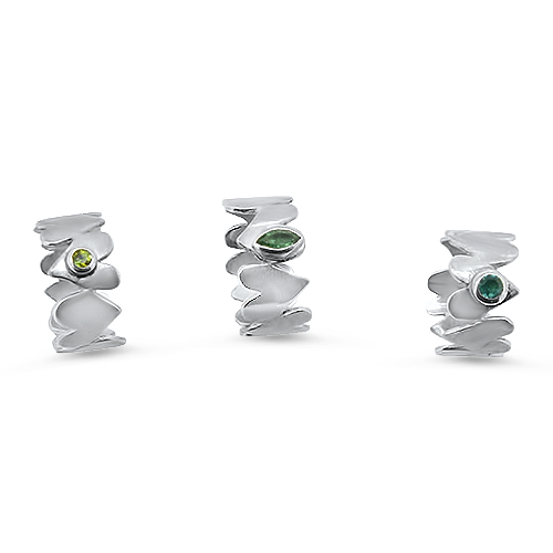 Lesunja Three Of Hearts Silver Ring, handmade fine jewellery from Switzerland