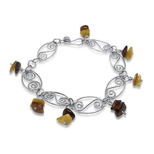 Lesunja Time Line Silver Bracelet, handmade fine jewellery from Switzerland