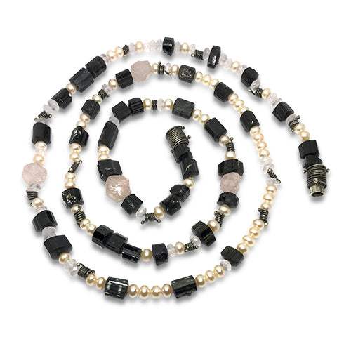 Lesunja Treasure The Earth Silver Stone Chain, handmade fine jewellery from Switzerland