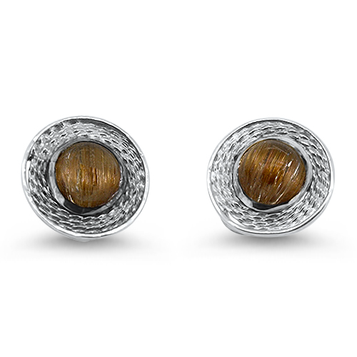 Lesunja Usually Different Silver Earclips, handmade fine jewellery from Switzerland