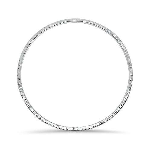 Hammered Silver Bangle – JewelryLush