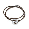 man silver bracelet