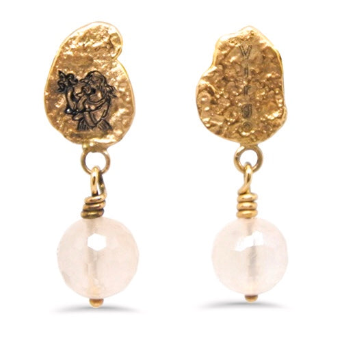 Lesunja Zodiac Virgo Gold Stud Earrings