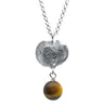 Lesunja Zodiac Leo Silver Necklace Tiger's Eye, handmade fine jewellery from Switzerland