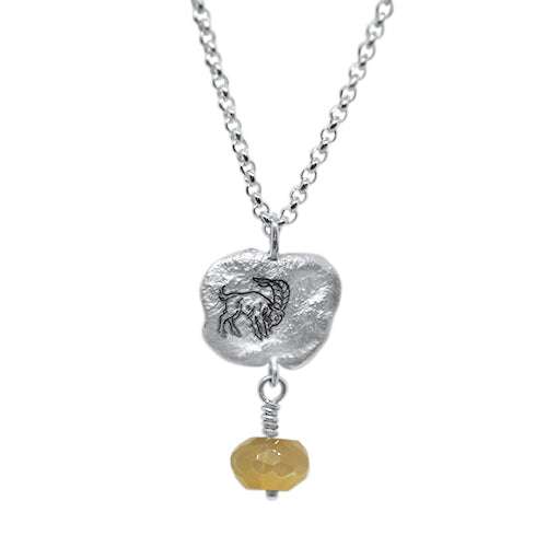 Lesunja Zodiac Capricorn Silver Necklace, handmade fine jewellery from Switzerland