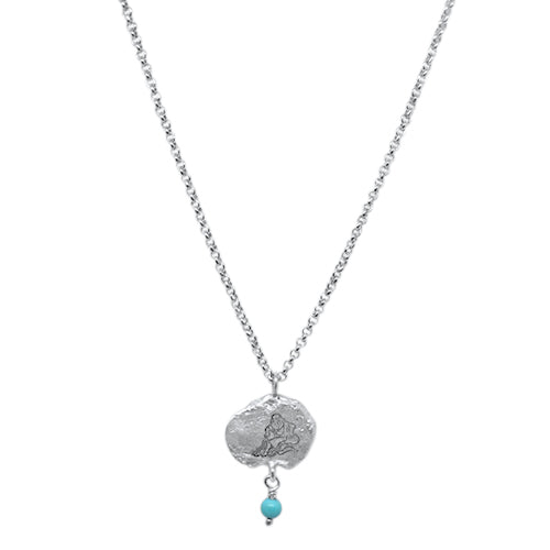 zodiac aquarius silver necklace