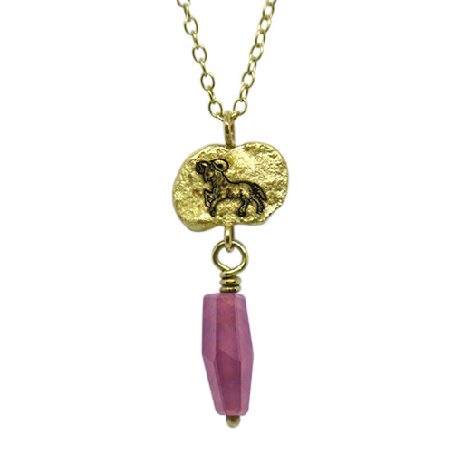 Lesunja Zodiac Aries Gold Necklace