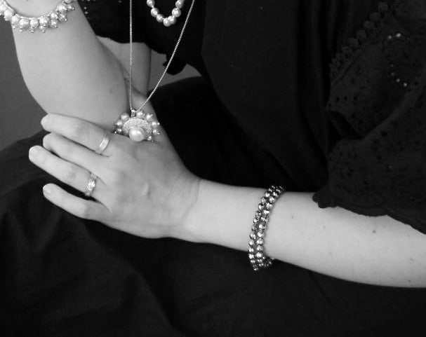 rhodium plated bracelet