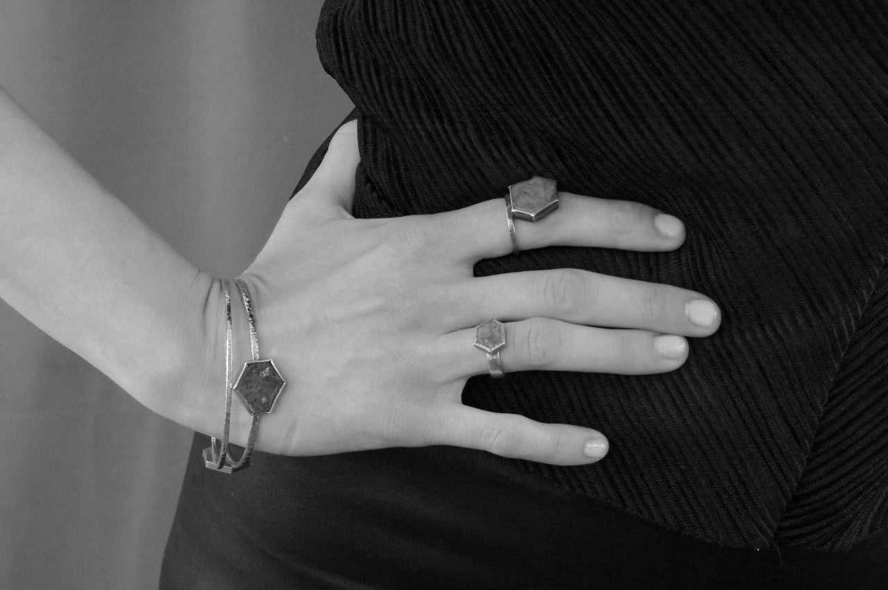 blackened silver ring