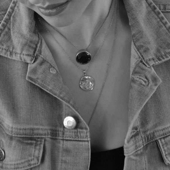 sterling silver rose quartz pendant