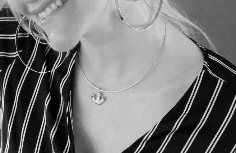 anchor silver pendant